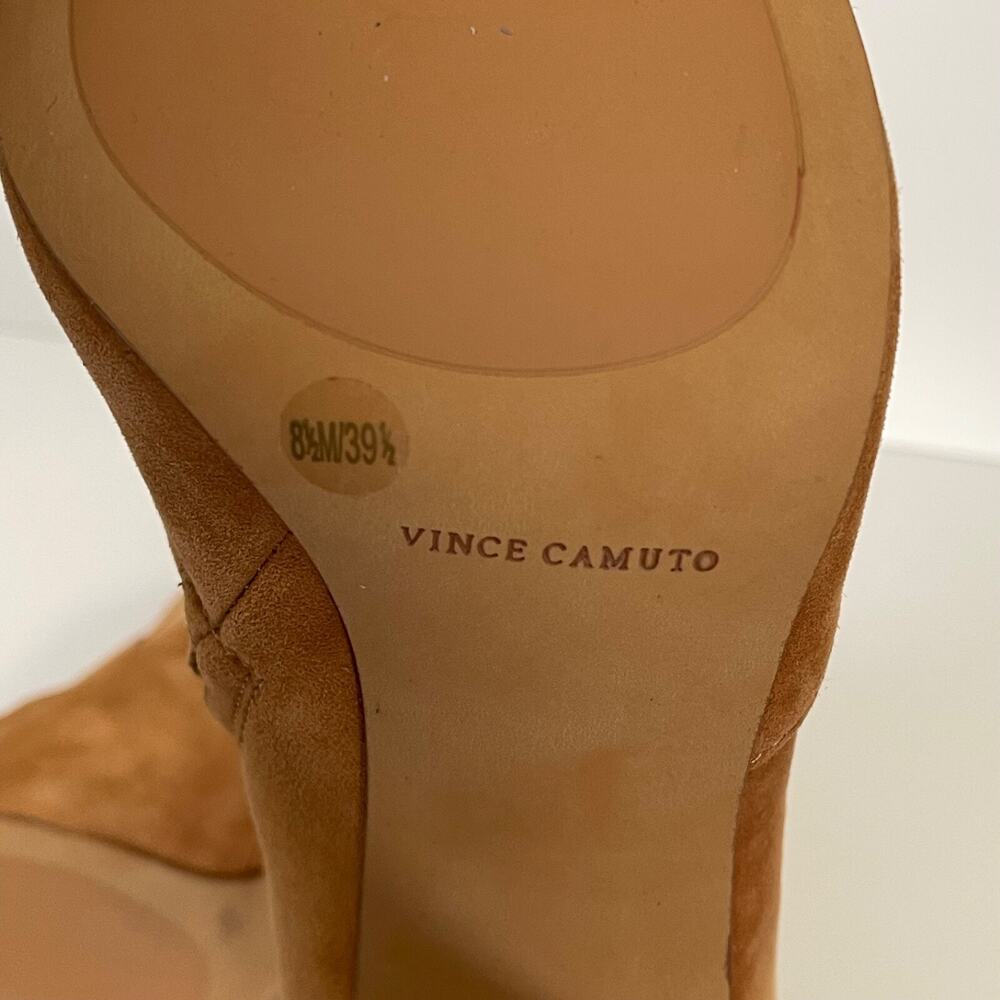 Vince Camuto Women's Azentela Ankle Booties Size 8.5 Brown Suede Golden Walnut - Picture 12 of 16
